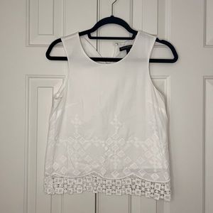 White Sleeveless Blouse by Banana Republic, XS